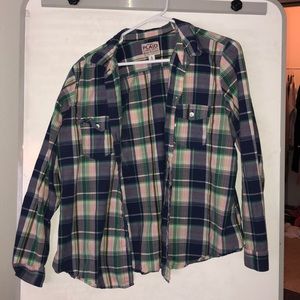 Blue and green flannel